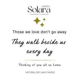 Those We Love Don't Go Away Sympathy Candle Gift, Personalised Memorial For Loss Dad Mum Friend, Remembrance Thinking Of You - thumbnail 2