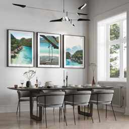 Beach Wall Art, Set Of 3 Prints Neutral Posters, Coastal Home Decor, Bedroom Art Ocean Pictures - thumbnail 1
