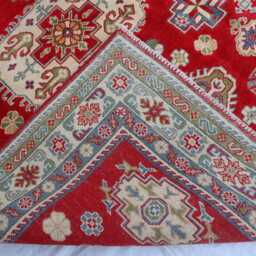 4'9x6'9 Handmade Medallion Wool Area Rug, New Kazak Design Farmhouse Afghan Luxury Bedroom Livingroom Office D??cor Rug - thumbnail 4