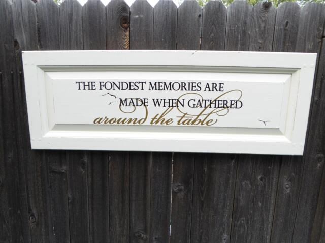 Large Wall Decor Sign Fondest Memories Are Made Around The Table - image 1