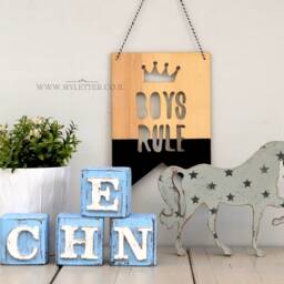 Custom Letters Blocks, Personalized Wooden Baby Name Block Nursery Decor - thumbnail 3