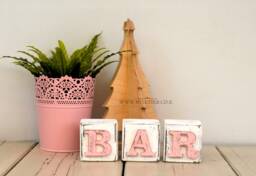 Custom Letters Blocks, Personalized Wooden Baby Name Block Nursery Decor - thumbnail 1