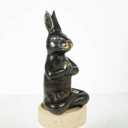 Bronze Rabbit Yoga Figurine, 5.2 - thumbnail 3