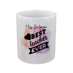 Personalised Best Teacher Ever Design Pencil Storage Ceramic Pot - thumbnail 2