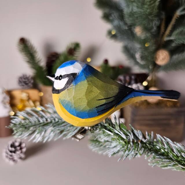 Handmade Clip-On Bird Ornaments For Christmas Tree - Unique, Artful, & Festive Holiday Decorations - image 1