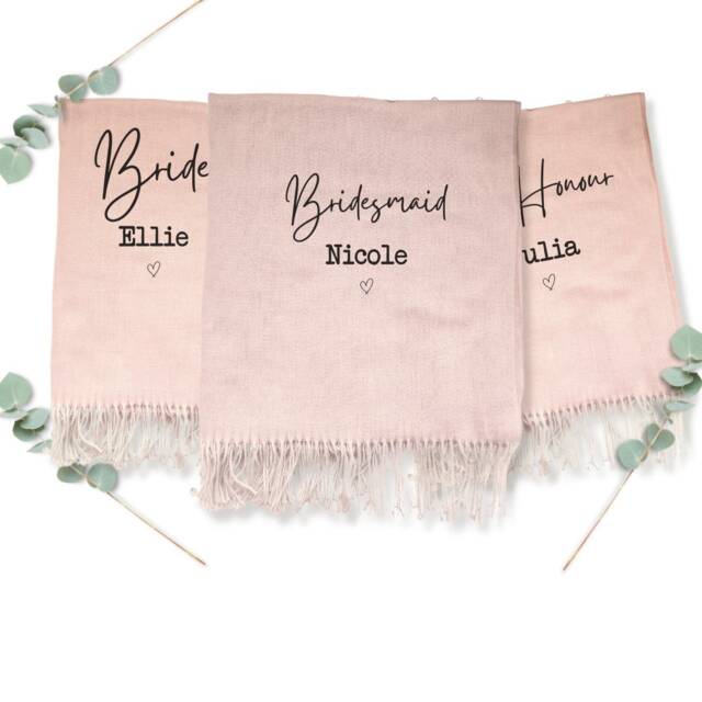 Bridesmaid Present, Personalised Blanket, Wedding Gift, Bridesmaids Favour, Bridesmaids, Blanket - image 1