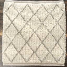 Hand Woven , Handmade Carpet Modern Style New Zealand Wool Indoor Rug. Entryway Or Runner Off White - Therugbasket - thumbnail 4
