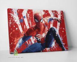 Spiderman Splatter Canvas Art Children Kids Nursery Wall Print Picture Home Decor -C568 - thumbnail 1