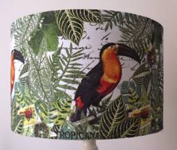 Toucan Lampshade Vintage Style, Tropical Bird Light Shade - thumbnail 1