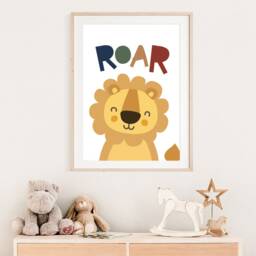 Lion Print, Boys Nursery Prints, Jungle Bedroom Adventure Animal Wall Art, Safari Playroom - thumbnail 2