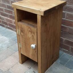Rustic Reclaimed Wood Industrial Bedside Table, Hallway Cabinet Or Nightstand - thumbnail 3