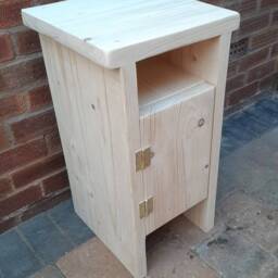 Rustic Reclaimed Wood Industrial Bedside Table, Hallway Cabinet Or Nightstand - thumbnail 2