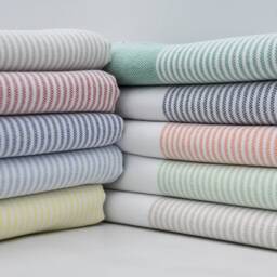 "Lilac Striped Peshtemal, Pool Towel, Organic Towel, Hammam Towel, Towel, Spa Towel, Turkish Towel, 40""x70" - thumbnail 4