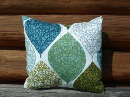Pillow Cover White Blue Green Grey Abstract Leaves Decorative Cotton Pillow Case For Throw Pillows Floor Cushions Accent Pillows - thumbnail 1