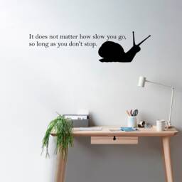 Snail - 0348, Wall Art Decal, Transfer, Mural, Sticker, 75 Colours, 5 Sizes, Interior Or Exterior Use , Easy To Apply - thumbnail 1