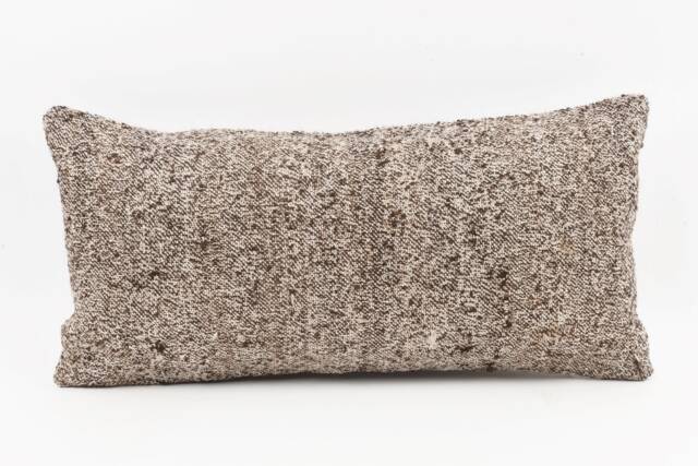 Handwoven Turkish Kilim Pillow Ethnic Lumbar Cushion Cover - 12x24 - image 1