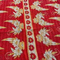 Patchwork Reversible Cotton Kantha Quilt Block Print Handmade Boho Bedspread - thumbnail 2