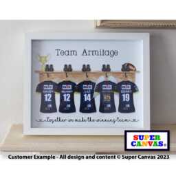 Family Rugby Team Grandparents Grandchildren Personalised Shirts Picture Framed Custom Print Handmade Anniversary Birthday Gift - thumbnail 3