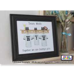 Family Rugby Team Grandparents Grandchildren Personalised Shirts Picture Framed Custom Print Handmade Anniversary Birthday Gift - thumbnail 2
