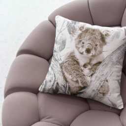 Koala Cushion Cover - Australian Wildlife Photography, Neutral Tones - thumbnail 2