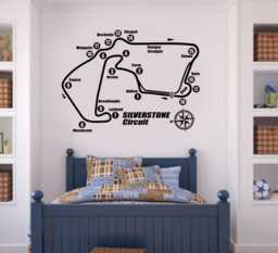 Silverstone F1 Circuit Wall Decal Motorsport Vinyl Art - thumbnail 1