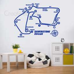 Silverstone F1 Circuit Wall Decal Motorsport Vinyl Art - thumbnail 3