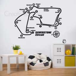 Silverstone F1 Circuit Wall Decal Motorsport Vinyl Art - thumbnail 2