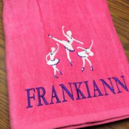 Ballerina Personalized Beach Towel Monogrammed Pool Party Birthday Gift Ballet Girl Bridal Favors - thumbnail 2