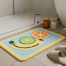 Fruit Bath Mat, Non Slip Absorbent Bathroom Rug, Cute Microfiber Door Kitchen Floor Entryway 4 Designs, 2 Sizes - thumbnail 3