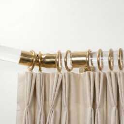 Clear Bay Window Curtain Pole - Acrylic Rod For Corner Windows, Includes Elbow Brackets - thumbnail 2