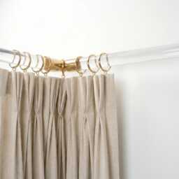 Clear Bay Window Curtain Pole - Acrylic Rod For Corner Windows, Includes Elbow Brackets - thumbnail 1