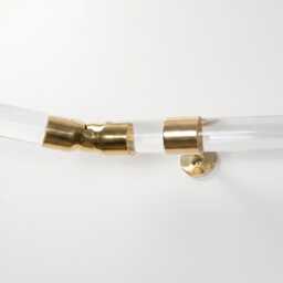 Clear Bay Window Curtain Pole - Acrylic Rod For Corner Windows, Includes Elbow Brackets - thumbnail 3