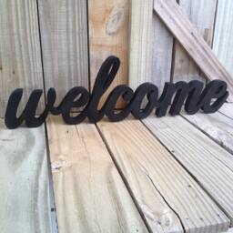 Wooden Welcome Sign, Freestanding Wall Hanging, Home Decor, Decor - thumbnail 2