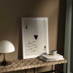 Ace Of Hearts Print Motivational Quote Playing Card Wall Art - thumbnail 3