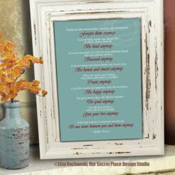 Mother Teresa Catholic Quote Do It Anyway Theresa Inspirational Words Wall Art Modern Farmhouse Print Family Quotes For - thumbnail 4