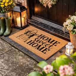 Home Sweet Dog Doormat - Cowboy Hat Pet Sign Western Welcome Rug - thumbnail 2