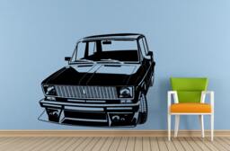 Sports Car Racing Concept Vehicle Supercar Russian Wall Decal Vinyl Sticker Mural Room Decor L1535 - thumbnail 1