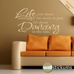 Dancing in The Rain Quote - Vinyl Wall Decal Art - thumbnail 4