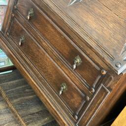 Sold Shabby Chic/Gothic/Solid Wood Bureau Writing Desk For Office Study Bedroom Workspace. Can Be Painted Any Colour, Customisations Welcome - thumbnail 2