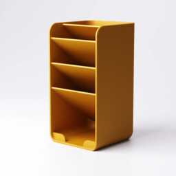 Tiered Pen Holder - Desk Organiser With Sticky Note Shelf Tidy Teacher Gift 19 Colours UK Made - thumbnail 4