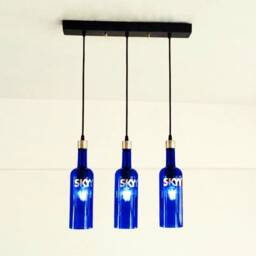 Skyy Vodka Bottle Industrial Light Fixture - Chandelier Ceiling Lamp For Home, Restaurant & Bar Kitchen Island - thumbnail 2