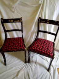 A Pair Of Shabby Chic Chairs. Please Read P&p Restrictions On This Order Under Description - thumbnail 1
