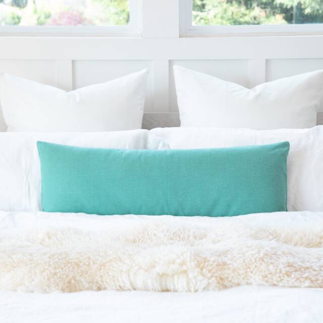 Solid Seafoam Green Long Maternity Pregnancy Rectangular Body Pillow Cover - image 1