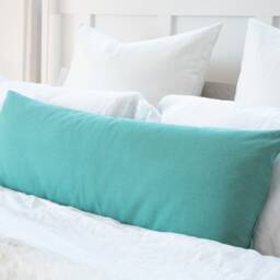 Solid Seafoam Green Long Maternity Pregnancy Rectangular Body Pillow Cover - thumbnail 3