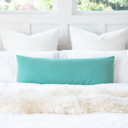 Solid Seafoam Green Long Maternity Pregnancy Rectangular Body Pillow Cover - thumbnail 2