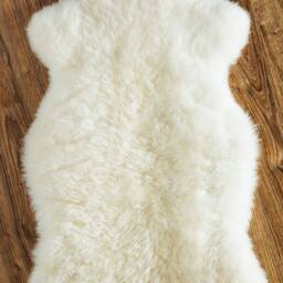 Naturasan Sheepskin Lambskin Rug From Europe, Best Quality in Hair & Denisty, Natural White - thumbnail 4