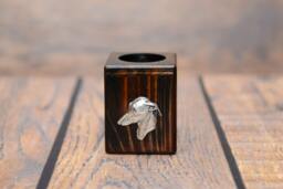 Italian Greyhound - Wooden Candlestick With Dog, Souvenir, Decoration, Limited Edition, Collection - thumbnail 1