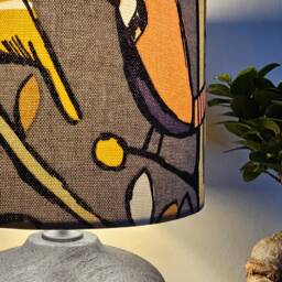 Modern Dark Grey Birds Lampshade, Table Floor Lamp/Ceiling Pendant, Small Medium Large 20cm 25cm 30cm 35cm 40cm UK Fabric Drum Light Shade - thumbnail 4