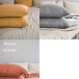 Natural Linen Pillow Cover, Softened Pillowcase in Various Colors, Handmade Cushion Organic Heavyweight Pillowcase - thumbnail 4