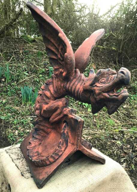 Welsh Dragon Roof Finial 110 Degree Angled Ridge Tile - image 1
